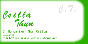 csilla thun business card